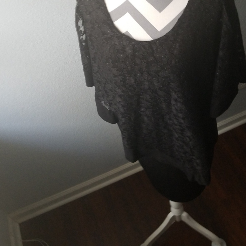 Black asymmetrical top cocktail dress